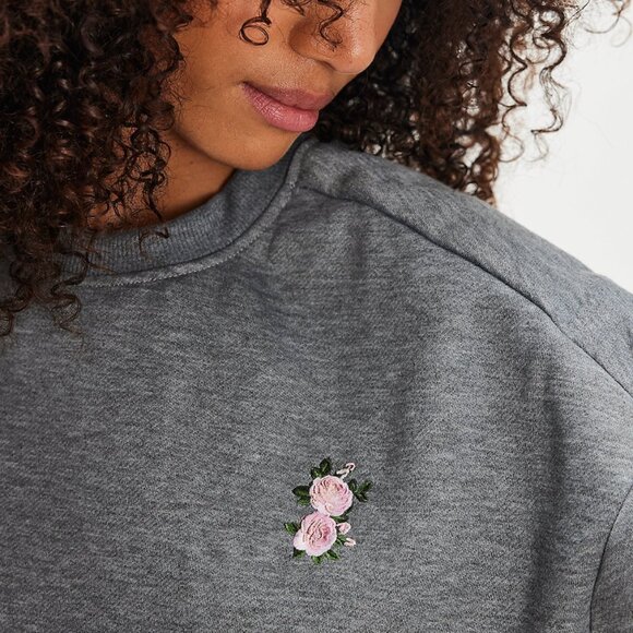 For Love & Lemons Julie Sweatshirt - Grey - XL - Picture 2 of 6